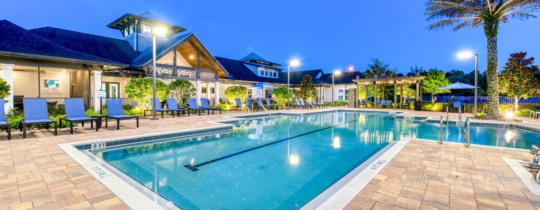 lap lane in outdoor pool