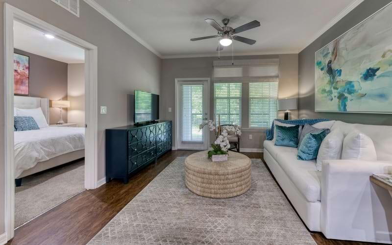 ceiling fan in living room