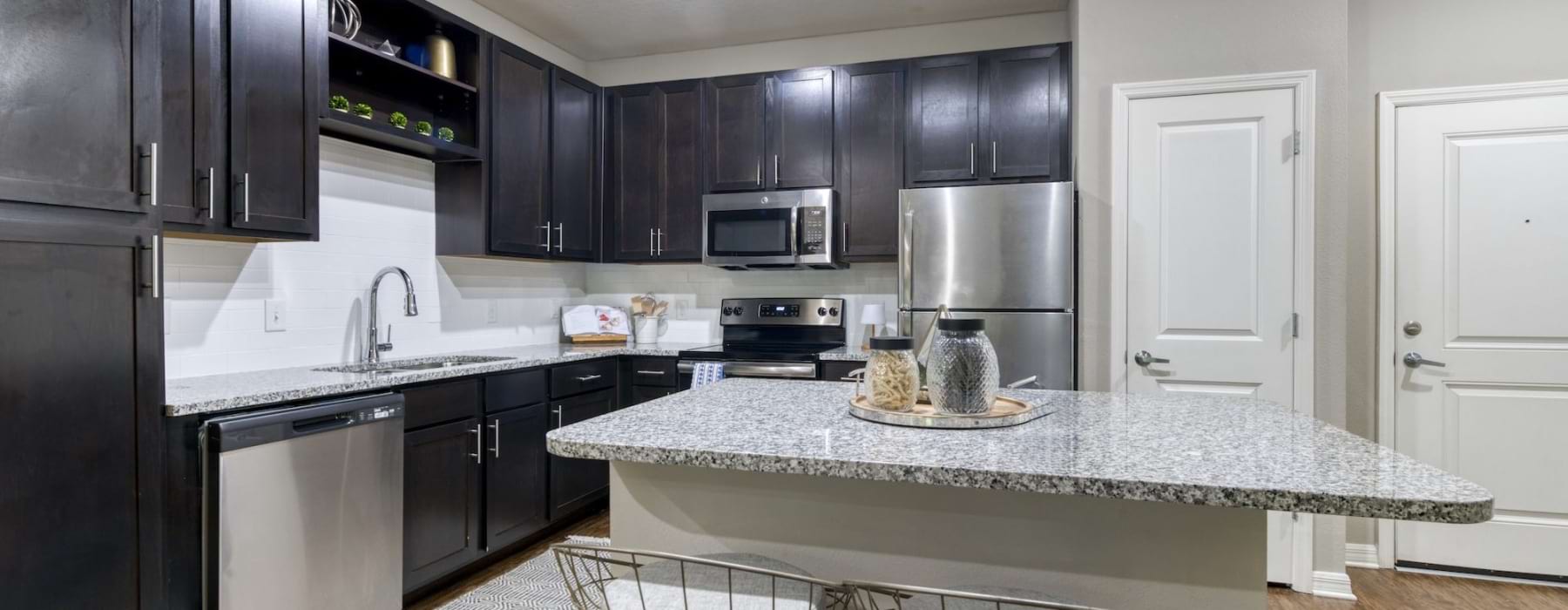 Well-lit kitchen with ample counter space